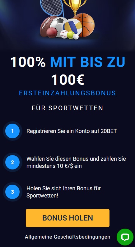 Der 100%ige Bonus